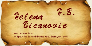 Helena Bicanović vizit kartica